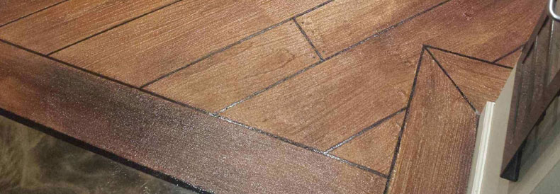 Wood Stamped Concrete Flooring